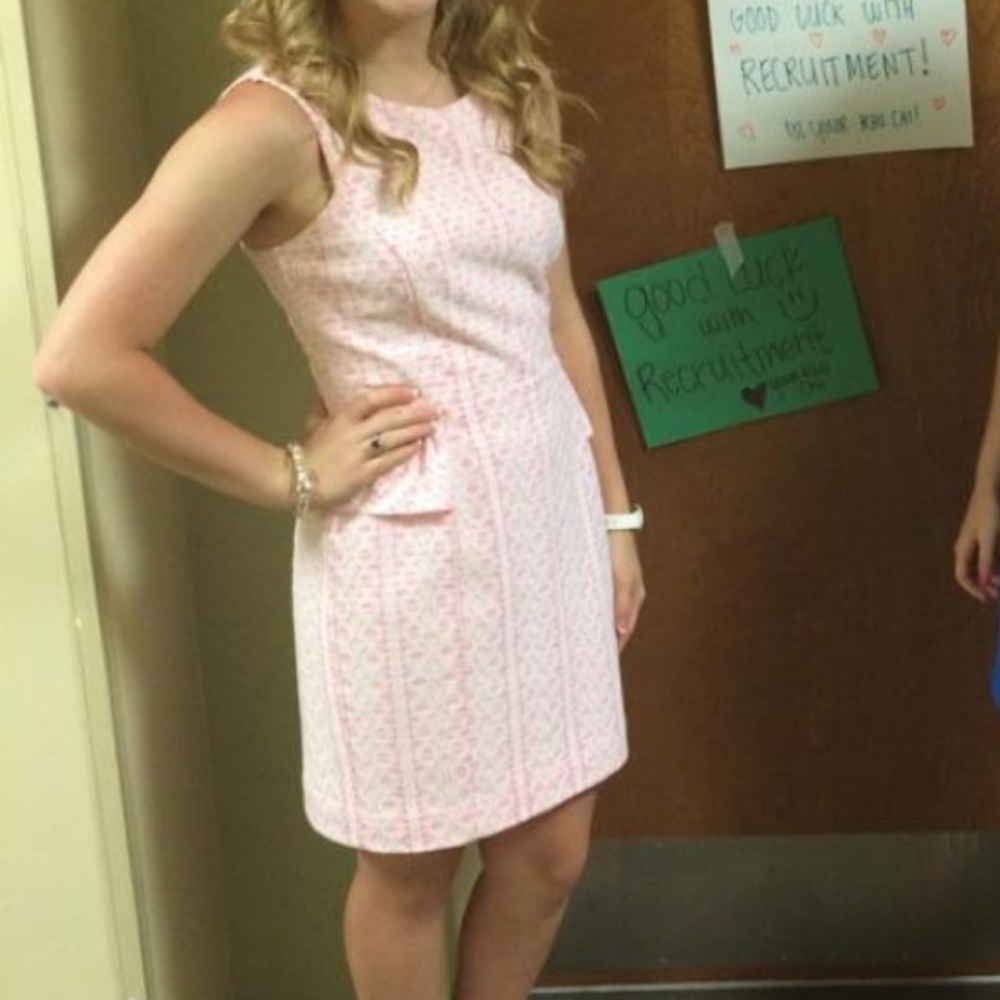 Lilly Pulitzer Bright Pink Eyelet Lace Dress - Picture 2 of 8
